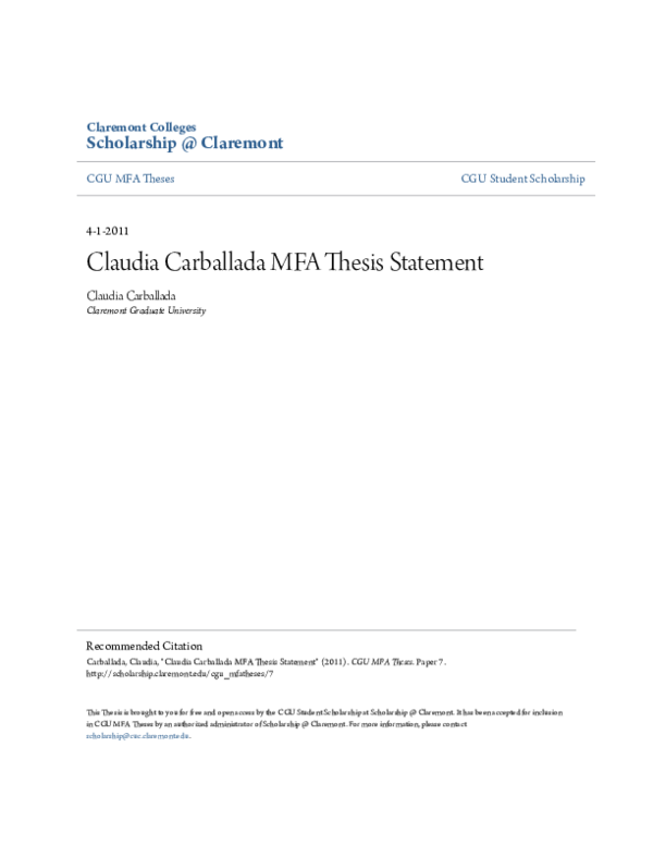 Mfa thesis defense picture