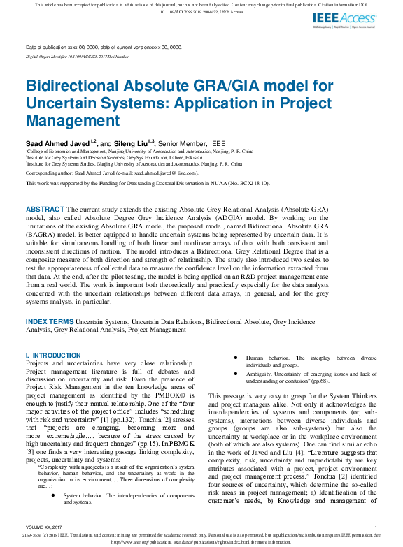 (PDF) Bidirectional Absolute GRA/GIA model for Uncertain Systems ...