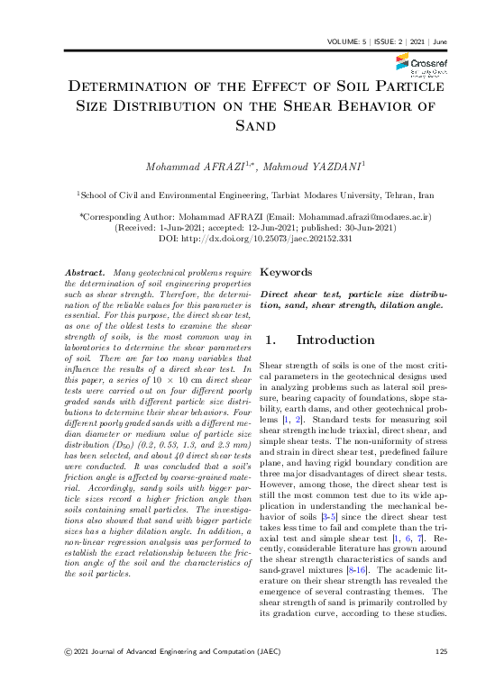 (PDF) Determination of the Effect of Soil Particle Size Distribution on ...