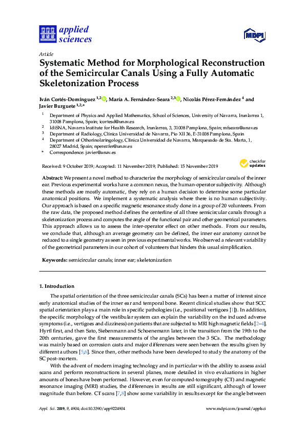 (PDF) Systematic Method for Morphological Reconstruction of the ...