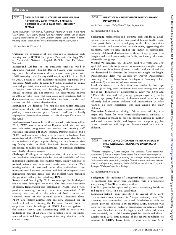 (PDF) OC38 Impact of malnutrition on early childhood development