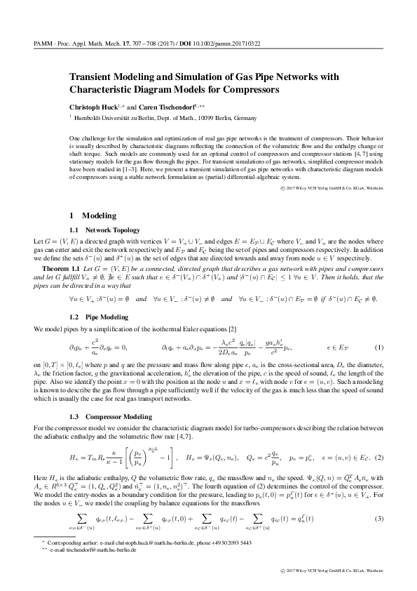 (PDF) Transient Modeling and Simulation of Gas Pipe Networks with ...