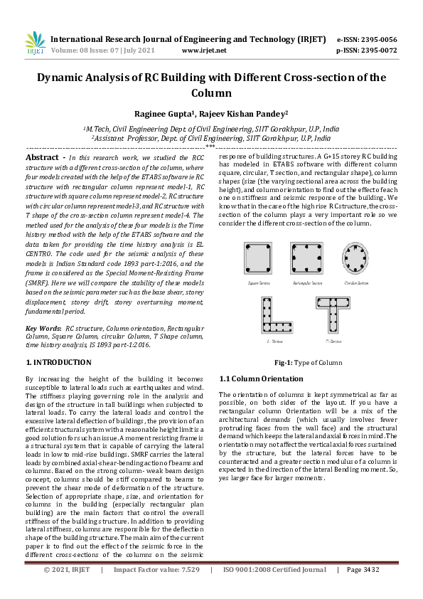 (PDF) Dynamic Analysis of RC Building with Different Cross-section of ...