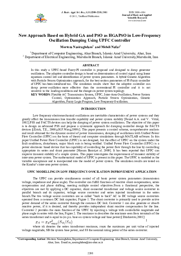 (PDF) New Approach Based on Hybrid GA and PSO as HGAPSO in Low ...