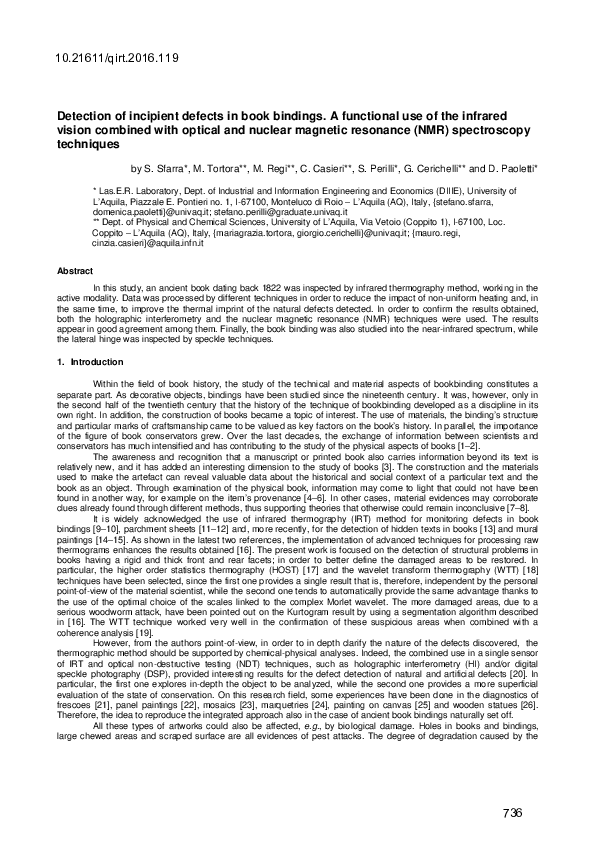 (PDF) Detection of incipient defects in book bindings. A functional use ...