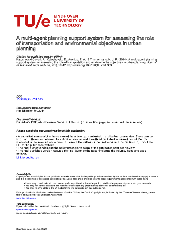 (PDF) A multi-agent planning support system for assessing the role of ...