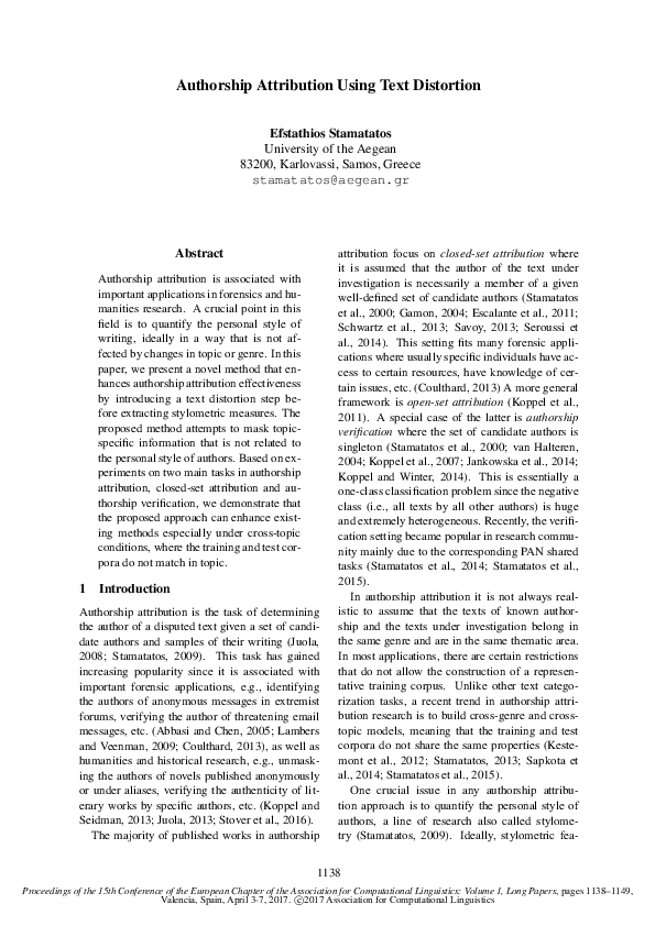 Pdf Authorship Attribution Using Text Distortion Pdf Authorship Attribution Using Text Distortion