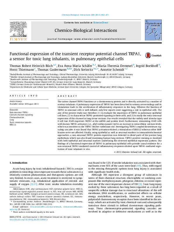 (PDF) Functional expression of the transient receptor potential channel ...
