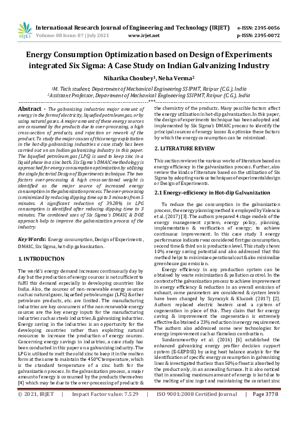 (PDF) IRJET- Energy Consumption Optimization based on Design of ...