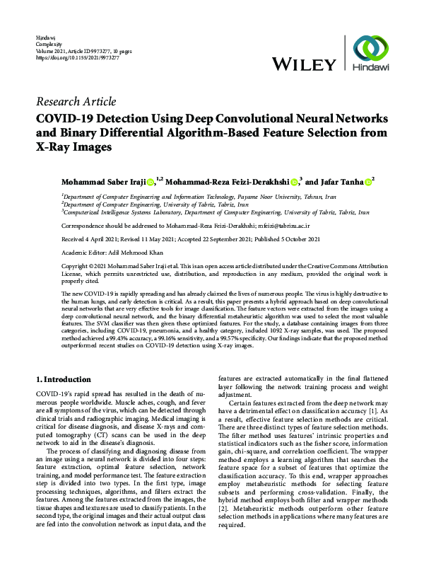 (PDF) COVID-19 Detection Using Deep Convolutional Neural Networks and ...