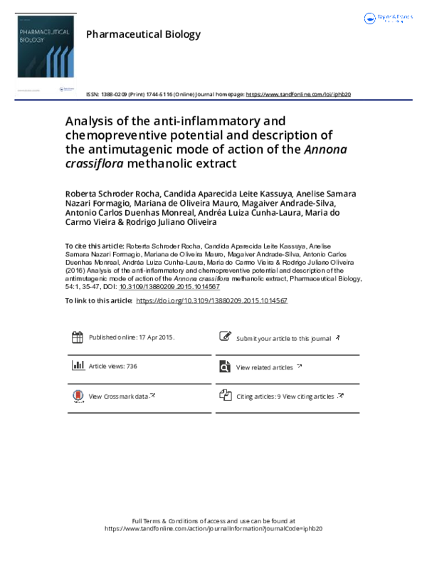 (PDF) Analysis of the anti-inflammatory and chemopreventive potential ...