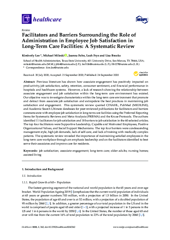 (PDF) Facilitators and Barriers Surrounding the Role of Administration ...