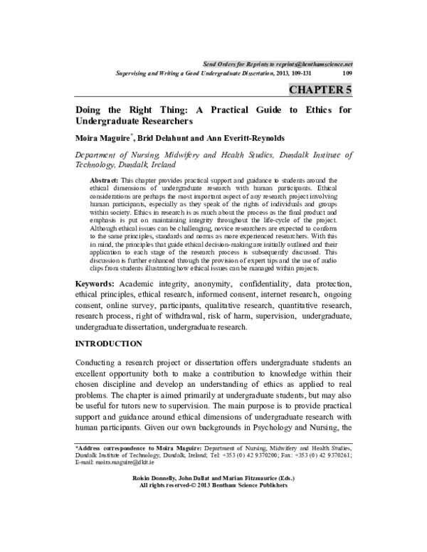 (PDF) Doing the Right Thing: A Practical Guide to Ethics for ...