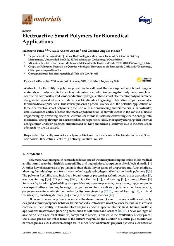 (PDF) Electroactive Smart Polymers for Biomedical Applications