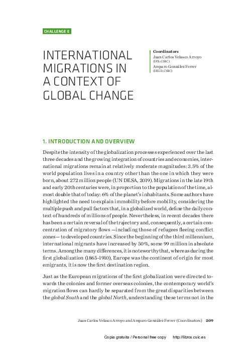 (PDF) International Migrations in a Context of Global Change