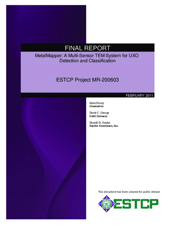 (PDF) MetalMapper: A Multi-Sensor TEM System for UXO Detection and ...