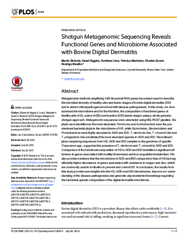 (PDF) Shotgun Metagenomic Sequencing Reveals Functional Genes and ...