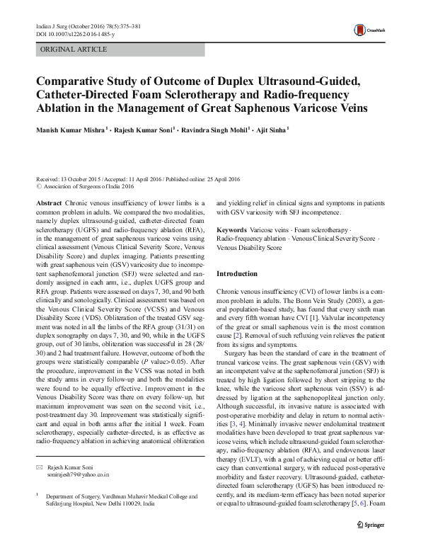 (PDF) Comparative Study of Outcome of Duplex Ultrasound-Guided ...