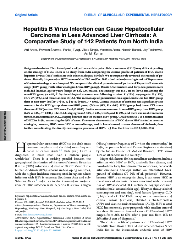 (PDF) Hepatitis B Virus Infection can Cause Hepatocellular Carcinoma in ...