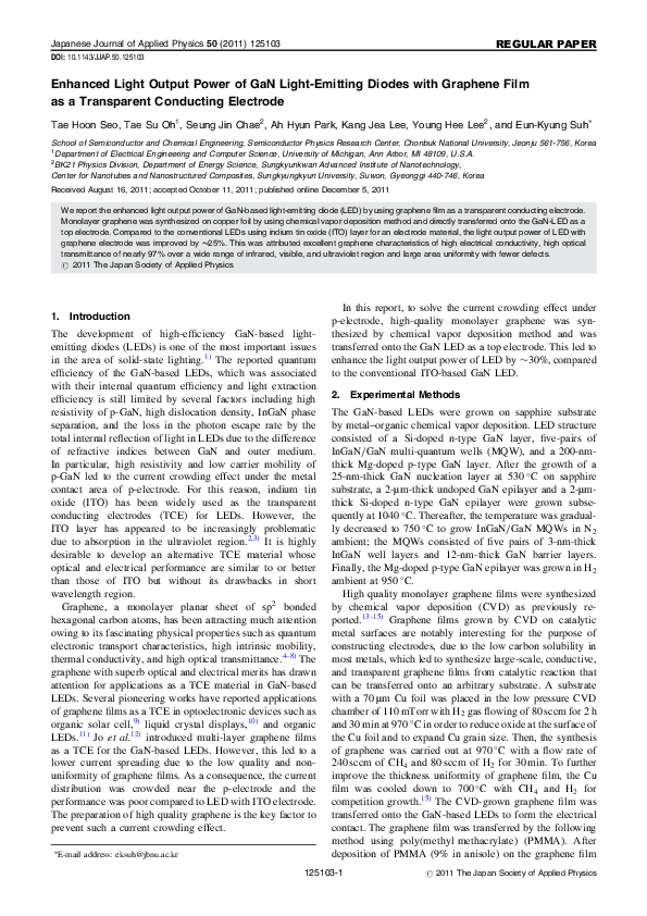 (PDF) Enhanced Light Output Power of GaN Light-Emitting Diodes with ...