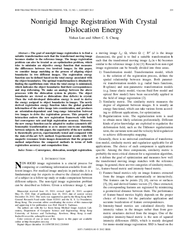 (PDF) Nonrigid image registration with crystal dislocation energy