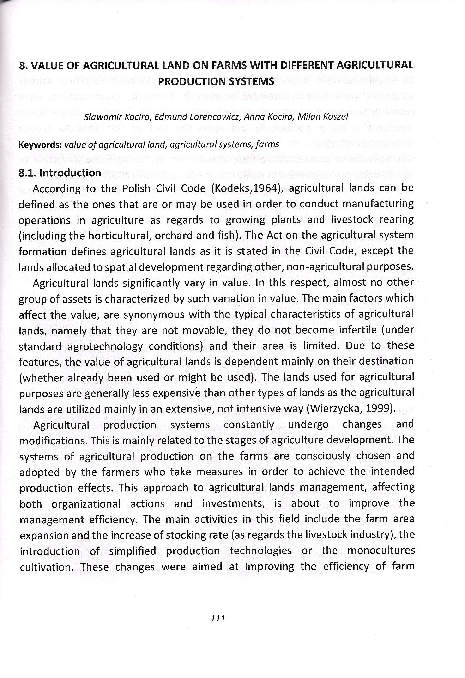 (PDF) Value of agricultural land on farms with different agricultural ...