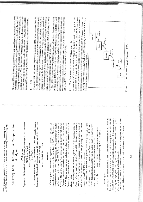 (PDF) Maturity Level Definition A Comparative Analysis Jouni Similä Academia.edu