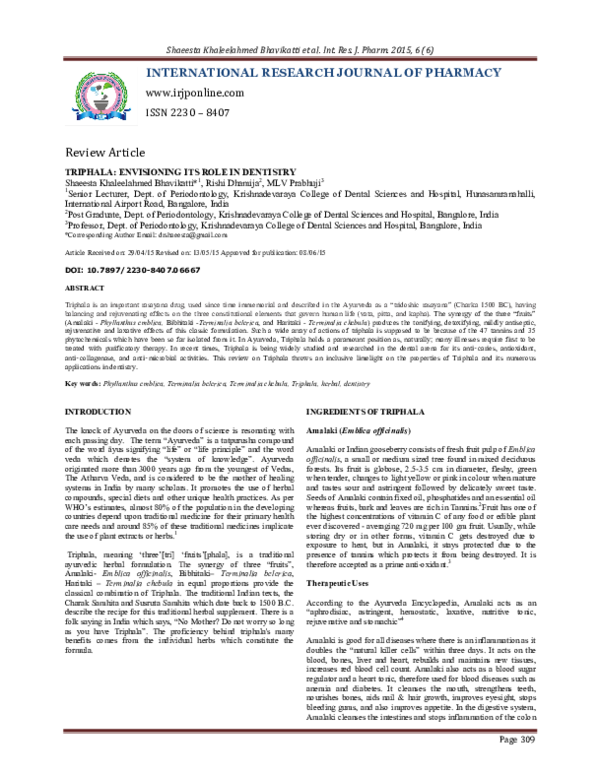 When to take triphala image