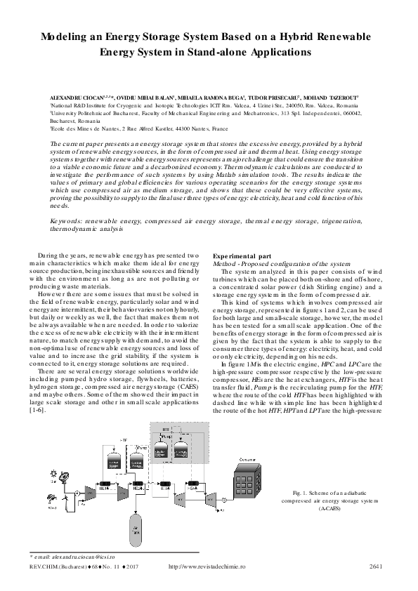 (PDF) Modeling an Energy Storage System Based on a Hybrid Renewable ...