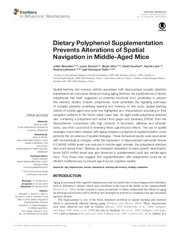 (PDF) Dietary Polyphenol Supplementation Prevents Alterations of ...