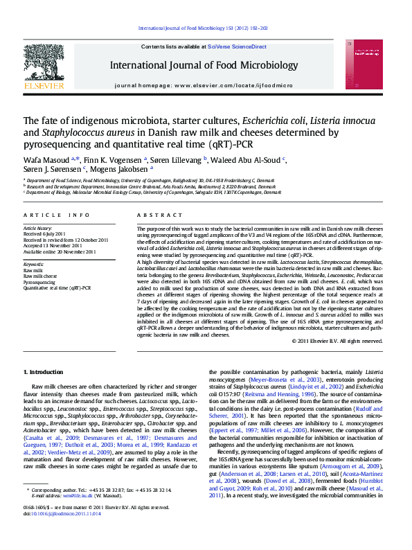 (PDF) The fate of indigenous microbiota, starter cultures, Escherichia