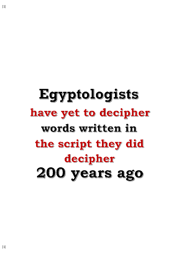 (PDF) Egyptologists have yet to decipher words in the script they did ...