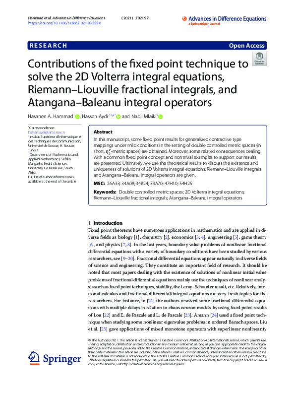 (PDF) Contributions of the fixed point technique to solve the 2D ...