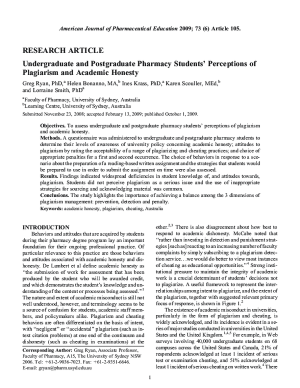 (PDF) Undergraduate and Postgraduate Pharmacy Students' Perceptions of ...