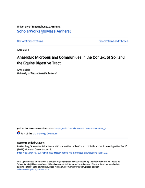 (PDF) Anaerobic Microbes and Communities In the Context of Soil and the ...