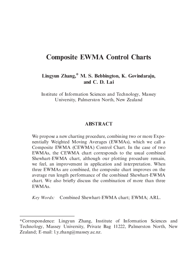 (PDF) Composite EWMA Control Charts
