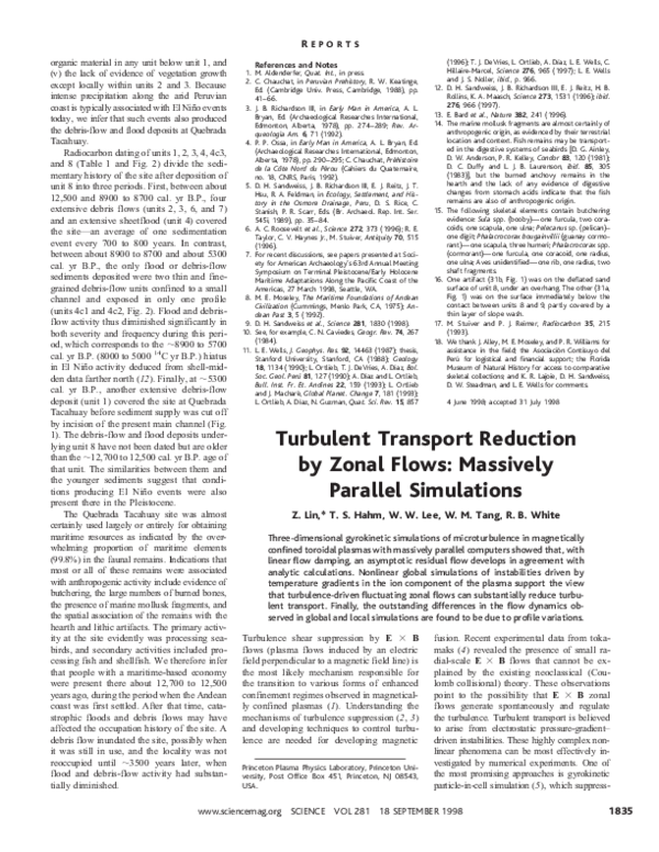 (PDF) Turbulent Transport Reduction by Zonal Flows: Massively Parallel ...