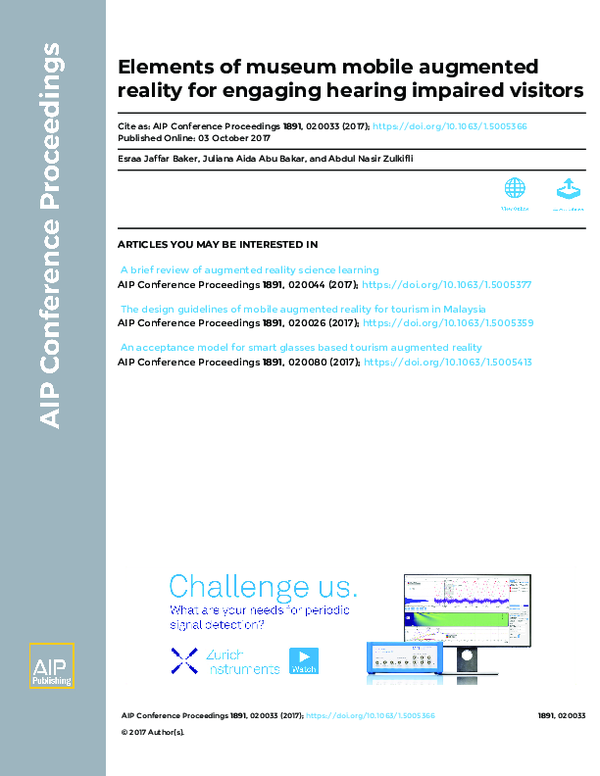 (PDF) Elements of museum mobile augmented reality for engaging hearing ...