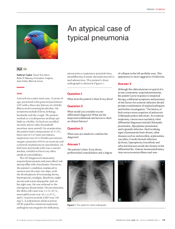 (PDF) An atypical case of typical pneumonia