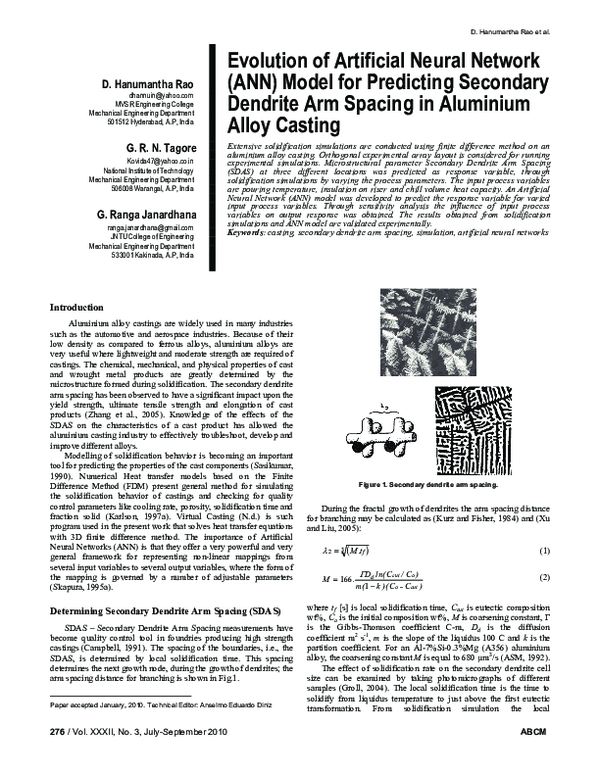 (PDF) Evolution of Artificial Neural Network (ANN) Model for Predicting ...