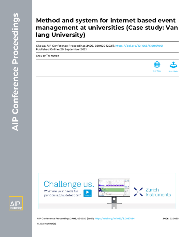 (PDF) Method and system for internet based event management at ...