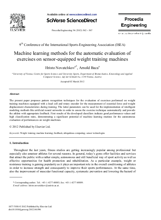 (PDF) Machine learning methods for the automatic evaluation of ...