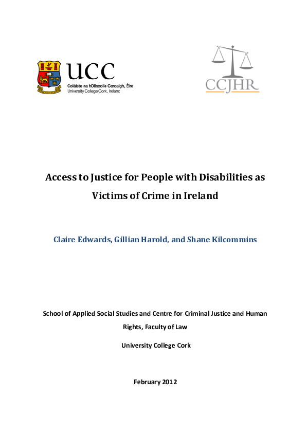 (PDF) Access to Justice for People with Disabilities as Victims of ...