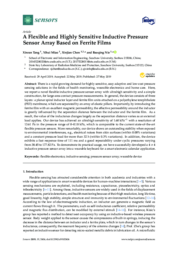 (PDF) A Flexible and Highly Sensitive Inductive Pressure Sensor Array ...