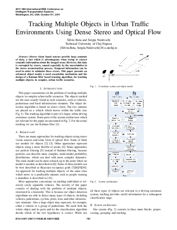 (PDF) Tracking multiple objects in urban traffic environments using ...