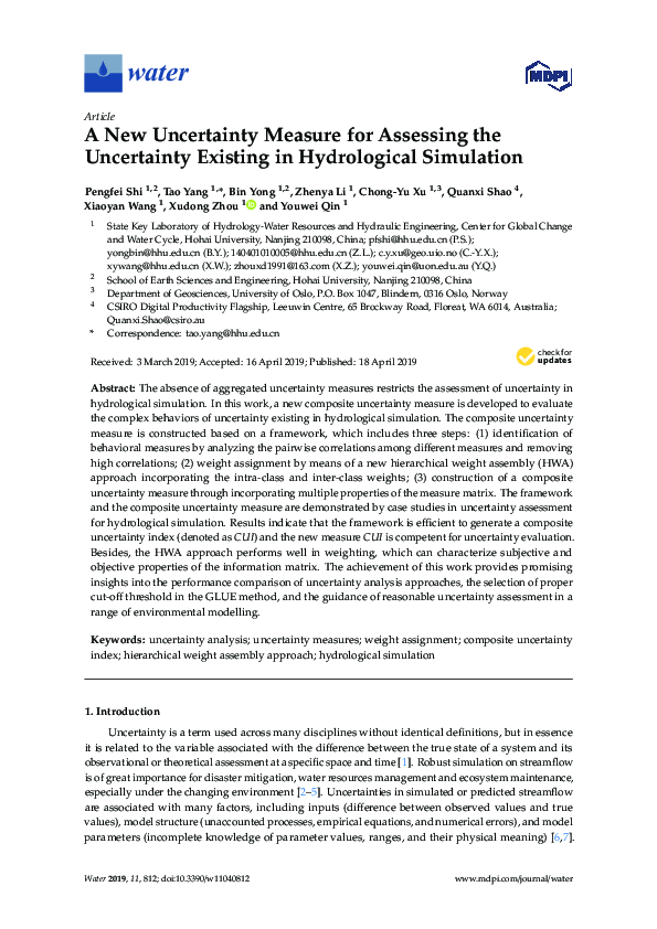 (PDF) A New Uncertainty Measure for Assessing the Uncertainty Existing ...