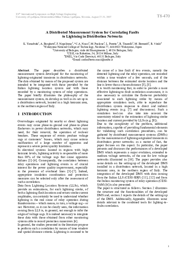 (PDF) A distributed measurement system for correlating faults to ...
