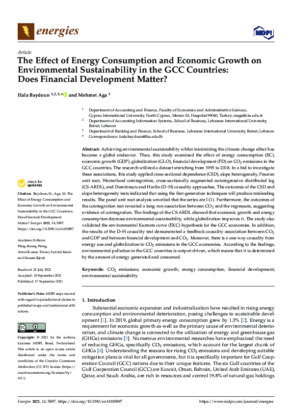 (PDF) The Effect of Energy Consumption and Economic Growth on ...