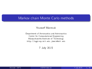 (PDF) Markov chain Monte Carlo methods