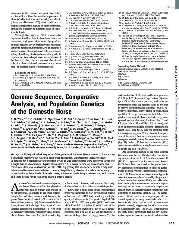 (PDF) Genome Sequence, Comparative Analysis, and Population Genetics of ...